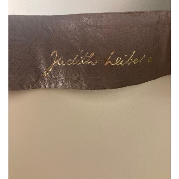 Judith Leiber Incredible Grey Ostrich Leather Belt Gold Roman Cameo Onyx Buckle - Picture 7 of 8